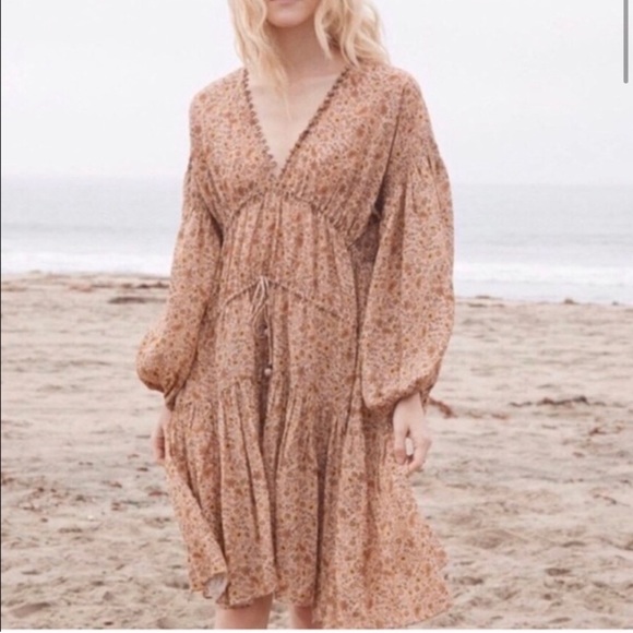 Doen Grasse Dress in Jaipur Mustard Floral Sz XS/X-Small - Picture 1 of 9